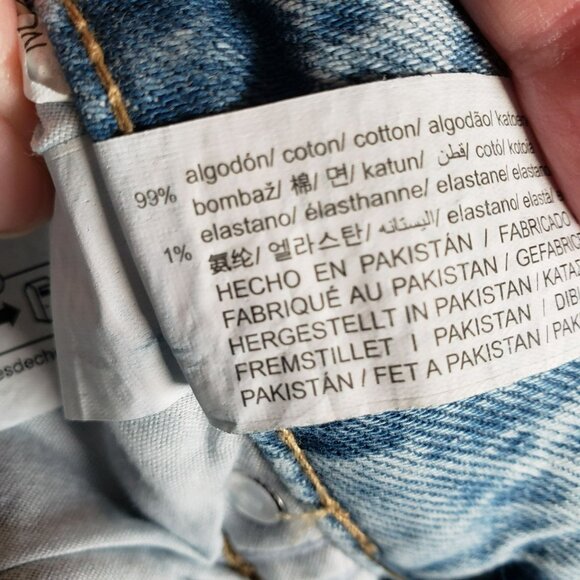 NEW Zara Mom Fit Jeans High Rise Slim Mom Leg Ankle Comfort Light Wash Blue 10 - Picture 9 of 9